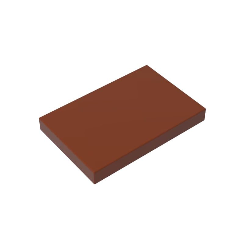 XYEIUGO GDS-1039 26603 Foundation Plate Tile 2x3, Reddish Brown, 50 PCS