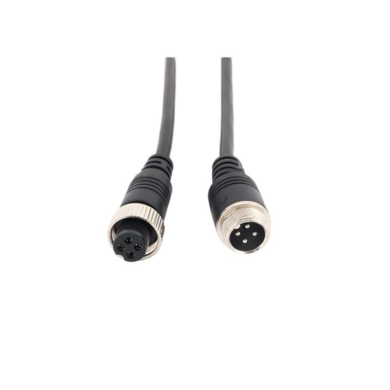 M12 4Pin Aviation Signal Cable Male/Female Connector Wire Plug GX12 for Car Camera/DVR Video Camera M>oni>tor t1(4 x 4pin Male)