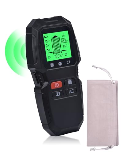 Detector, Sensor Electrónico 5 En 1, Escáner De Pared, Detector De Tubería Metálica – Con Pantalla LCD Y Alarma, Para Detectar Madera, Metales, Cables Eléctricos Y Objetos Magnéticos O No Magnéticos
