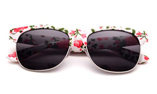 Newbee Fashion Floral Design Flower Art Semi-Rimmed Unique Love Women Spring Fashion Sunglasses3