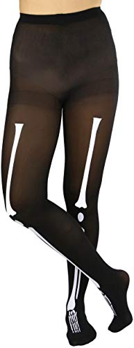 Image of ToBeInStyle Women's Scary Skeleton Leg Bones Halloween Hosiery Tights & Thigh High Stockings