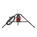 STIER LED Tower Baustrahler 360° 8280 Lumen 72W Strahler, 180cm Höhe, IP54-Schutz, mit Steckdose für externe Geräte, Baustellenlampe Arbeitsleuchte, Baulampe