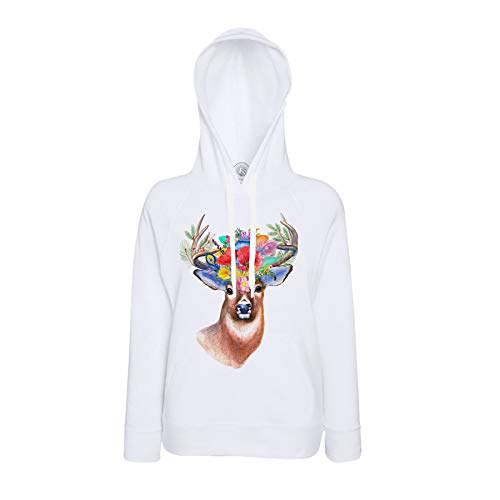 Sweat à capuche cerf de la forêt haut de gamme style art nature