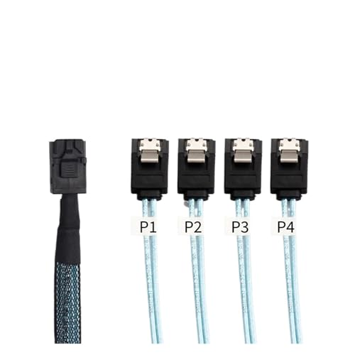 Cable interno S/AS HD 12G SFF8643 a 4 SATA 0.5m miniatura 3