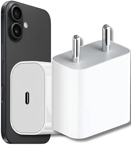 Image of HANYCONY 20W USB-C Fast Adapter for iPhone 16 15 14 13 12 11 Series | PD Power Adapter | BIS Certified | Original Charging for Lightning-Speed (Support Upto 27W) |No Cable