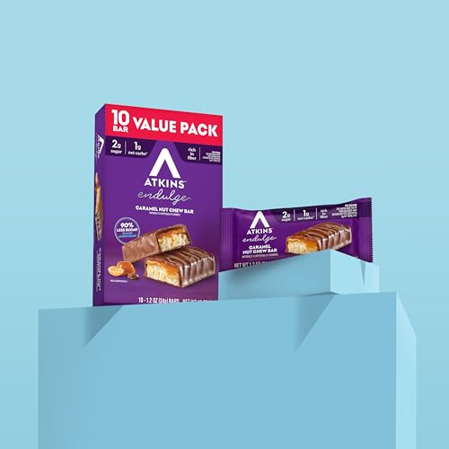 Atkins Endulge Caramel Nut Chew Bar, 2g Sugar, 10 Count - image 5