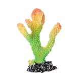 AlluraPet Escultura de coral de resina para paisajismo subacuático, coral artificial para decoración de peceras de acuario, 3.9 x 1.9 x 5.9 pulgadas, color verde