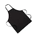 1 paquete de delantal ajustable resistente a las gotas de agua con 2 bolsillos de cocina delantales de cocina para mujeres y hombres, chef, negro práctico y práctico