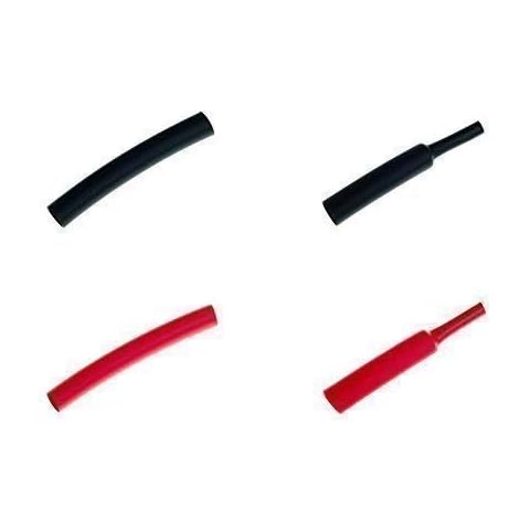 6 mm Heat Shrink tubing 2 meters - 1 Meter Red & 1 Meter Black 2:1 Ratio Cover