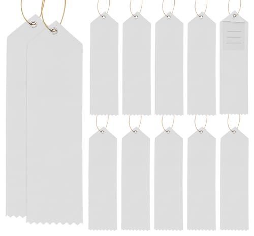 Blank Winner Award Ribbons Penta Angel 12Pcs DIY Place Prizes Honorable Medal Ribbon with Event Card & Rope for School Challenges Sports Events Competition (White)