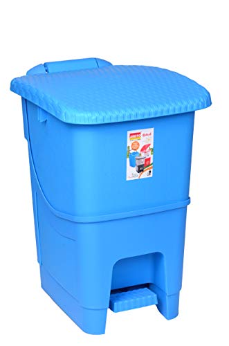 Image of Aristo Biomedical Waste Plastic dustbin with Pedal Blue,25 LTR