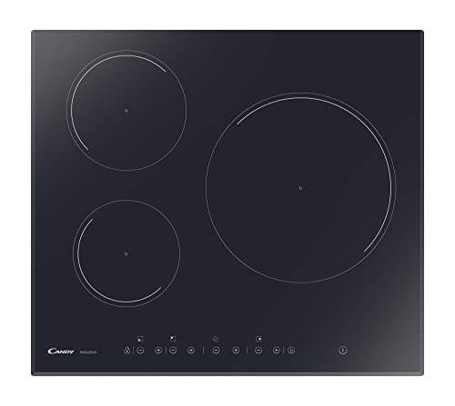 Candy Cib640Dv3 - Piano Cottura Induzione, 3 Fuochi, 60 Cm, Colore Grigio