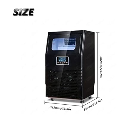 PanHuiWen Kommerzielle Eiswürfelmaschine 40 kg/24 Stunden EiswüRfelbereiter EiswüRfelautomat mit LCD-Bedienfeld und… – Bild 3