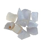 CRYSTALINES (10pcs) Natural Raw Blue-Lace Agate Gemstones, Chakra Healing Crystals, Wholesale Rough Stones, DIY-Crafts Jewelry Making, Banded Agate Loose Supply, Gem Collection (Approx.10 to 12mm)