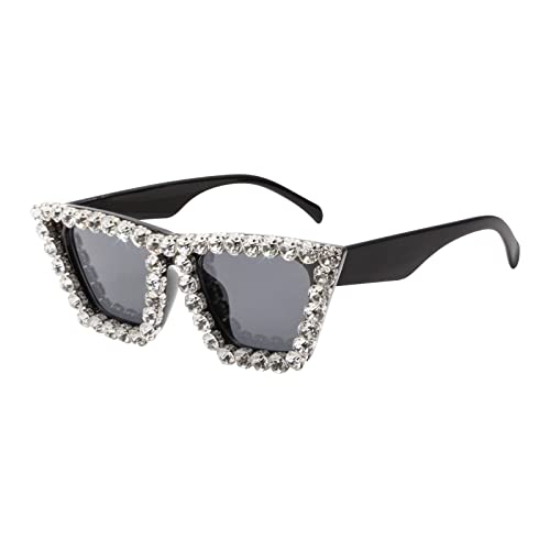 Image of Xpectrum Sparkly Diamond Sunglasses Bling Square Frame Festival Disco Rhinestone Accessories