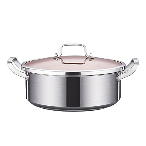 Olla para sopa de acero inoxidable con sabor a olla caliente para cocina de inducción, olla especial para sopa, albóndigas y fideos.