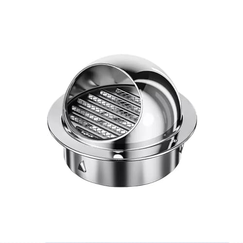 Campana de acero inoxidable 201, tubo de escape de pared exterior, protector contra el viento, campana extractora de baño, tapa de lluvia, salida de pared exterior de humos de aceite, 1 pieza(100mm (4