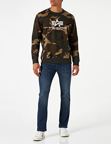 Alpha Industries Basic Sweater Camo Sweatshirt für Herren Wdl Camo 65 – Ansicht 2