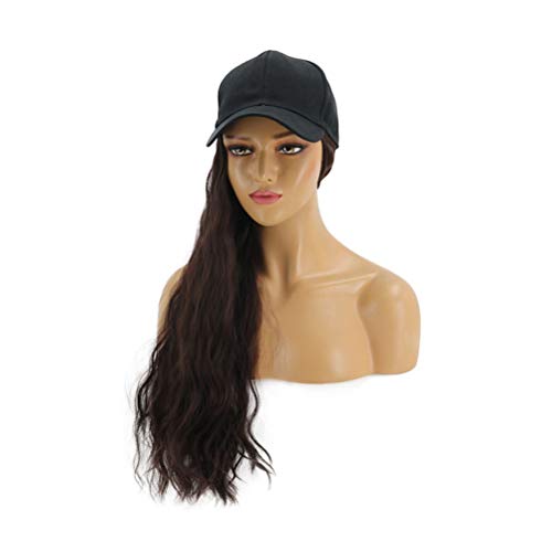 Lurrose Cabelo feminino peruca touca de uma peça chapéu peruca milho peruca de cabelo quente elegant