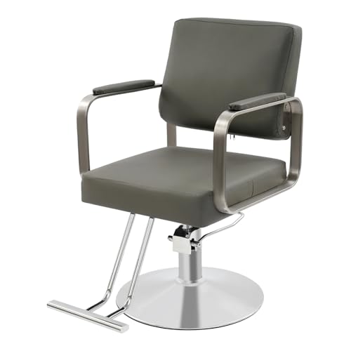 Image of Barber Chair,Salon Chair for Hair Stylist with Height Adjustment,360 Rotatable Salon Chair for Barber Store,Beauty Salons,Spas