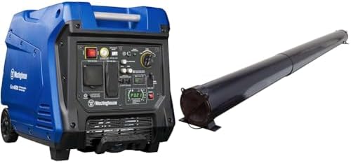 Westinghouse Outdoor Power Equipment 4500 Peak Watt Super Quiet Portable Inverter Generator & Valterra A04-5094BK RV Adjustable EZ Hose Carrier with Lockable Door Cap, Black