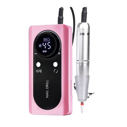 casstaly Lijadora de uñas de bajo ruido, máquina profesional de eliminación de uñas, máquina de esmalte de uñas, herramienta de salón de manicura, rosa