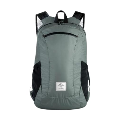Mochila Compacta Dobrável Naturehike 18L Ultraleve Resistente à Água (Cinza)