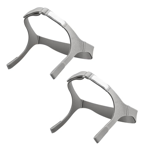 2 Packs Replacement Nuance Pro Headgear Headgear Compatible with Philips Respironics Nuance Pro Gel Nasal Pillows Mask Soft Adjustable Head Strap
