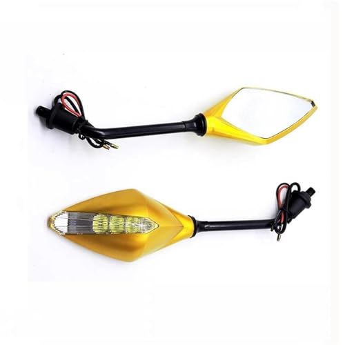 Espejo retrovisor universal con luz intermitente para Yamaha MT-07 y MT-09 con rosca de 8/10 mm 7