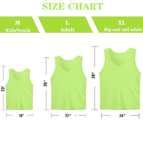 Image of Scrimmage Vests Pinnies Team Practice Jerseys for Kids,Youth and Adult Sports Soccer,Football,Basketball(12 Pack)