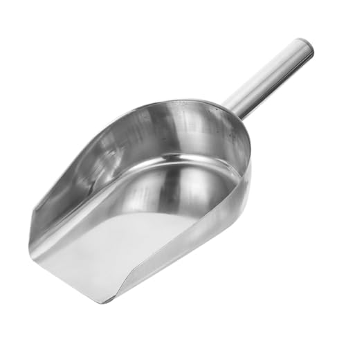 Ipetboom Pala de Acero Inoxidable Multiusos para Hielo y Granos Resistente la Oxidación Diseño Ergonómico Antideslizante para Cubitos Frutos Secos y Alimentos Sólidos Herramienta Práctica