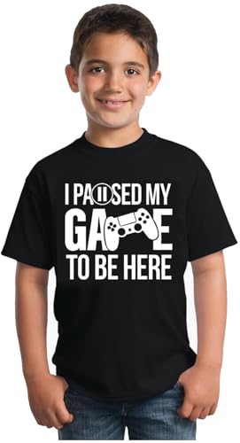 I Paused My Game to Be Here Shirts for Kids Boys Girls Funny Tees