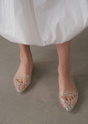 Image of Sleek /Pointed Toe Dress Slip on Jellies, Ballet flats /Jelly Sandal Shoes for Women
