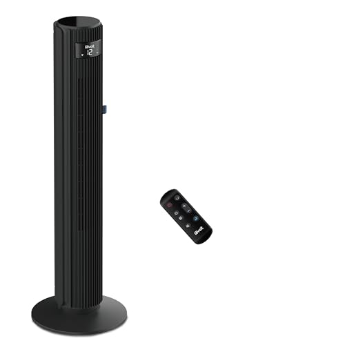 LEVOIT Ventilador de Torre, Inteligente con WiFi Alexa, 7.9m/s con Motor DC, Silencio 25 dB y 23 W, Ajuste Arriba/Abajo 60°, 12 Velocidades con Mando a Distancia, 4 Modos y Temporizador 12H, 106cm