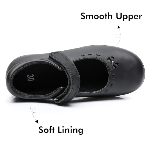 Ahannie Girls Mary Jane School Uniform Shoes Kids Black Dress Flats3