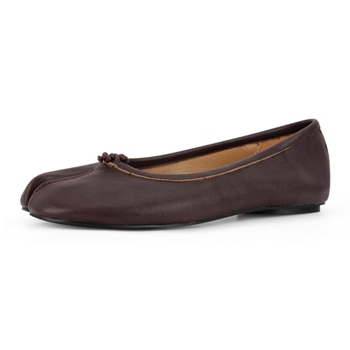Image of Tabi Shoes Women Split Toe Shoes Wide Width Ballet Flats Comfort Casual Work Shoes for Women Office