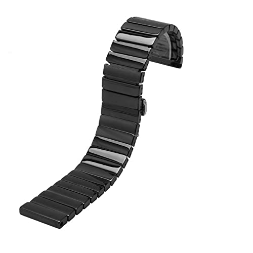 Bracelet montre céramique noir blanc interchangeable 18mm 20mm - 6