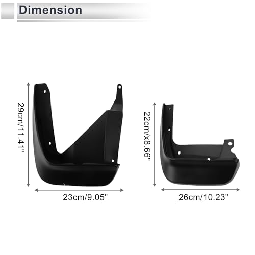 Image of X AUTOHAUX 1set Front and Rear Mud Flaps Splash Guards Mud Guards for Acura TL 2012-2016 W /Mount Accessories