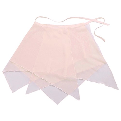 Chictry Women's Asymmetric Wrap Skirt Ballet Dance Tie Waist Cover Up Dancewear Pink One Size #TOP5