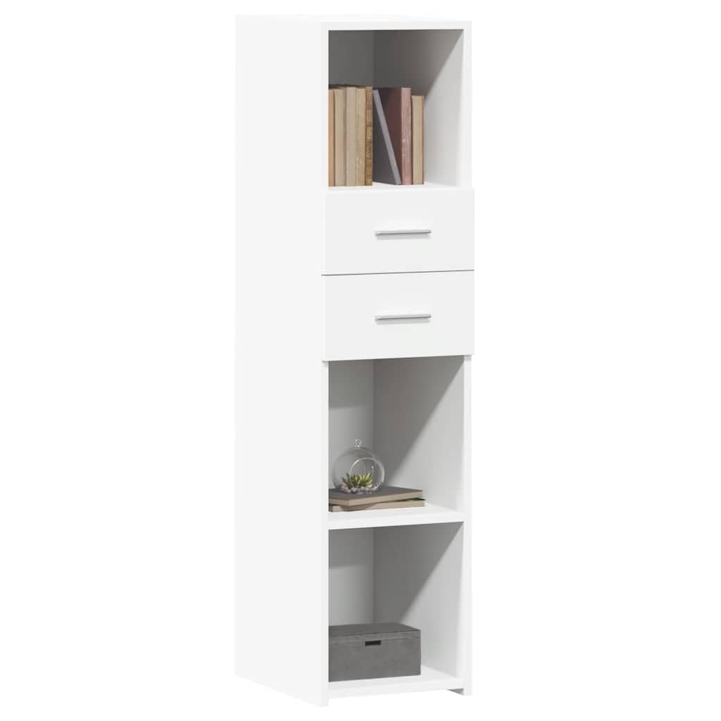 Armadietto alto, bianco, 30 x 42,5 x 124 cm, in legno