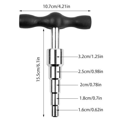 Kalibrierdorn, T-Kalibrierer, Rohre Kalibrierung, Metall Kalibrierer, Universal Rohr Expander für Mehrschichtverbundrohr, Heizrohr, Kunststoffrohr, Kupferrohr(16/18/20/25/32MM)