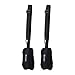 Menolana 2Pcs Pilates Plush Straps Yoga Resistance Bands Adjustable Comfortable Plush Padding Fitness Straps for Beginners Men Workout, Black and Small