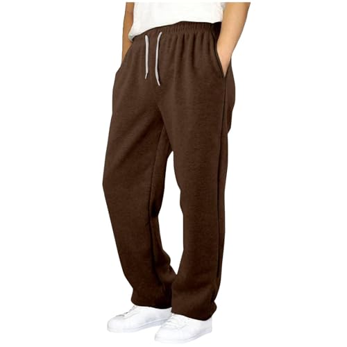 Baggy Sweatpants for Boys Straight Leg Elastic Waist Loose Joggers Pants Kids Casual Fit Athletic Fall Winter Trousers