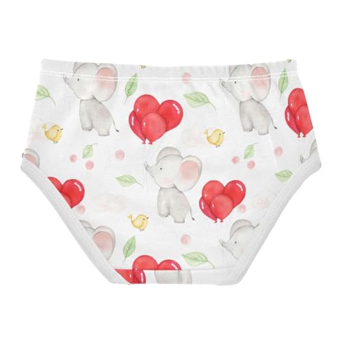 Cotton Girls Underwear Toddler Cute Elephants Red Balloons White Cute Panties Girl Flower Undies Kids Briefs 2t2