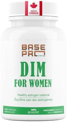 DIM for WOMEN -120 Capsules | 200 mg DIM (3,3'-Diindolylmethane) | Helps Support Healthy Estrogen Metabolism – Provides Antioxidants – Helps Reduce Symptoms of Cyclical Breast Pain | Base Pro Nutrition