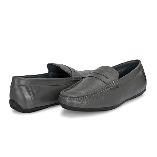 Image of Octa marc Men's Genuine Leather Loafer Shoes | Natural Rubber Sole with Soft Cushioned Insole | Classic Slip-On Design for Office, Party, Formal & Casual Wear