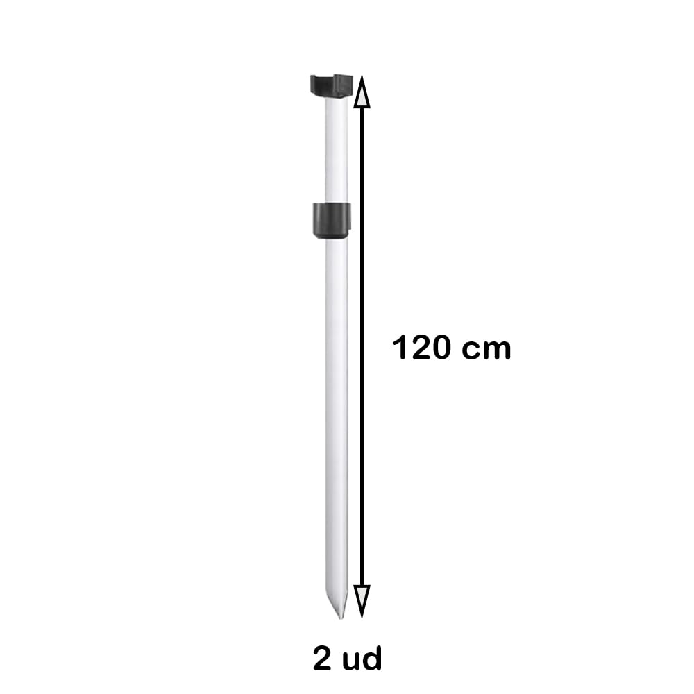 Soporte caña de Pesca para surfcasting. Modelo: Economico Negro. Medida: 120cm, Lote de 2 Unidades