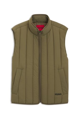 Gilet HUGO Breno2611 Hommes avec matelassage vertical et logo veste sans manche