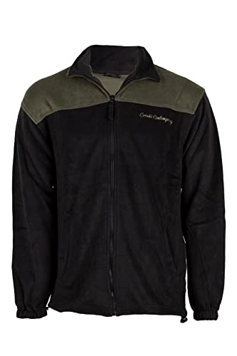 COVERI COLLECTION Sweat en polaire Full Zip pour homme Bicolor Vert et noir - Noir - Medium Cover