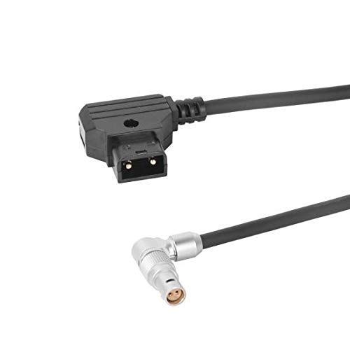 EONVICRotatable Right Angle 2 Pin Female to Dtap Power Cable for RED Komodo 6K Cinema Camera (Straight Cable)